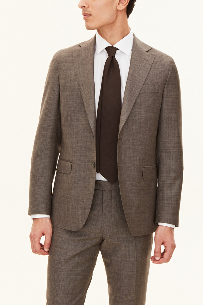 Regular Fit Microstructure Blazer