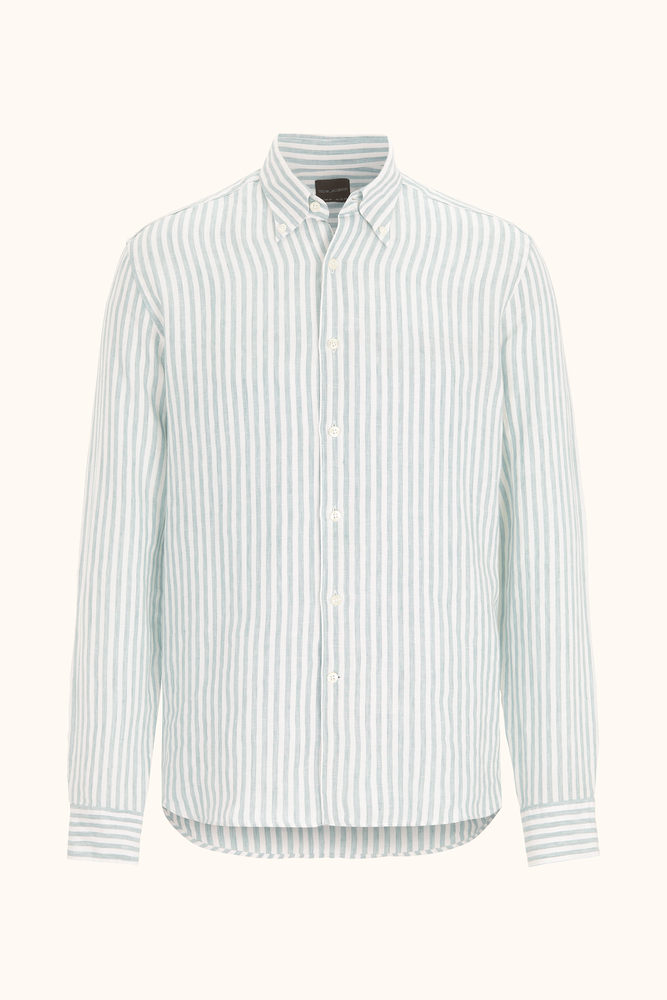 Reg Fit BD Striped Linen Shirt