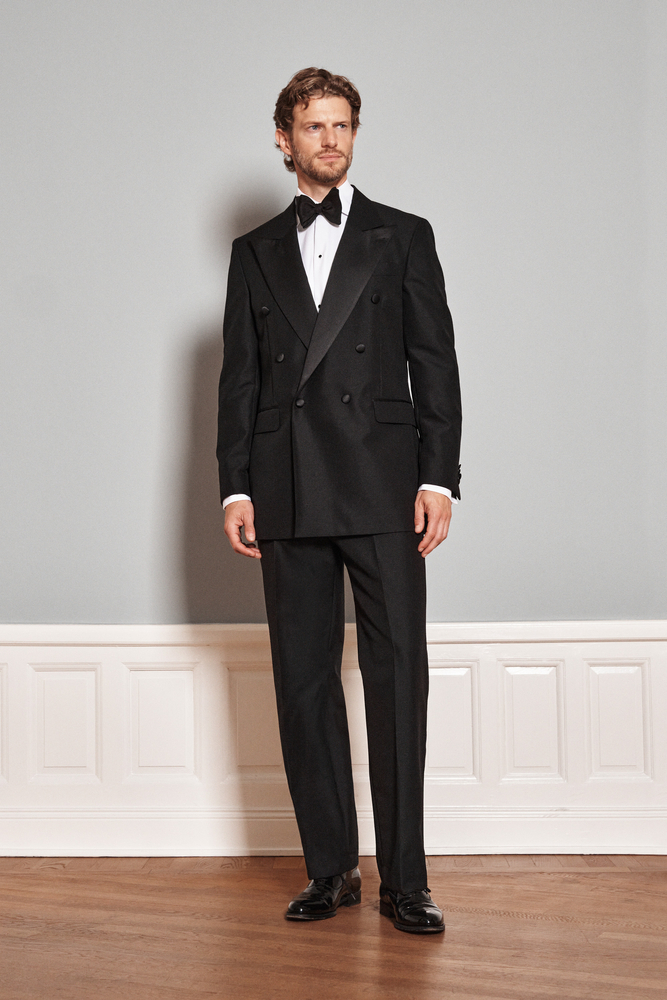 Regular Fit Dobbeltspent Strukturert Smokingdress