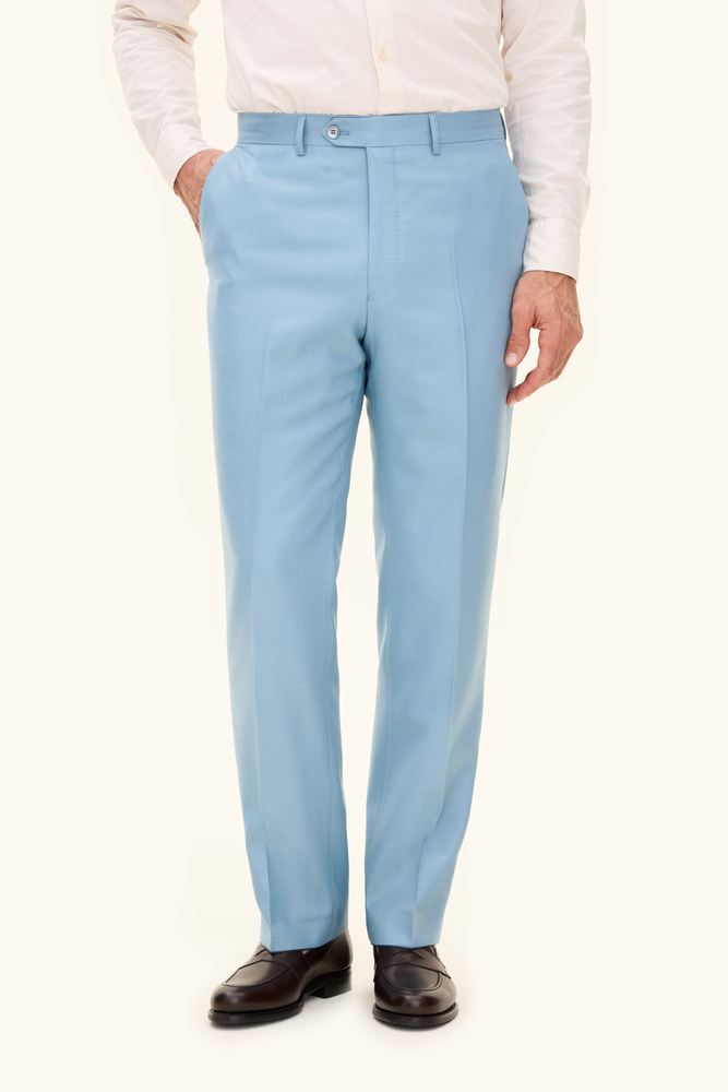Regular Fit Højtajlet Uld Twill Bukser