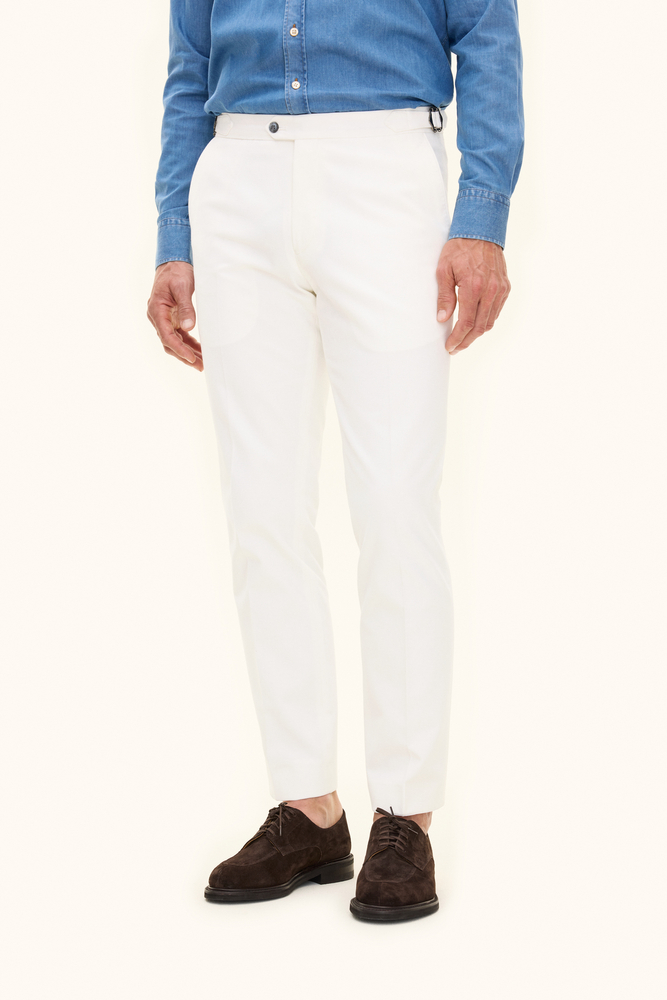 Regular Fit Brushed Cotton Twill Trousers
