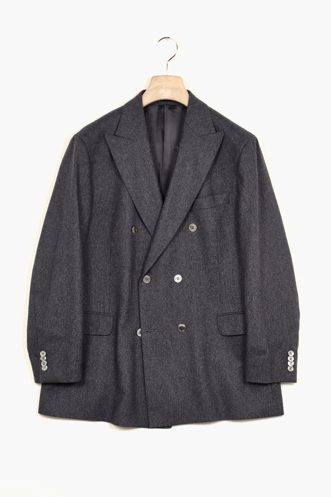 Regular Fit Dubbelknäppt Flanellkavaj