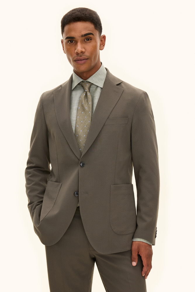 Regular Fit Seersuckerkavaj