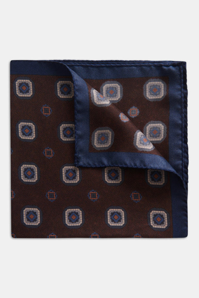 Tile Pattern Silk Handkerchief