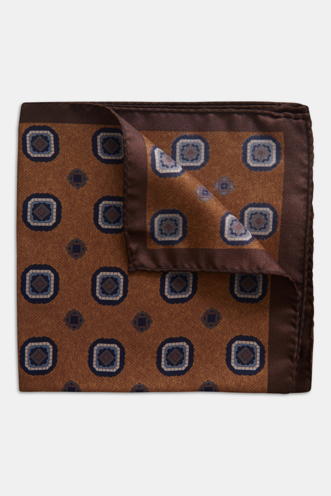Tile Pattern Silk Handkerchief