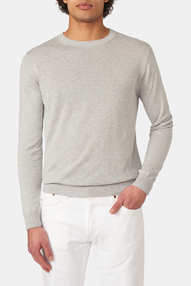Regular Fit Roundneck Cotton Silk Sweater