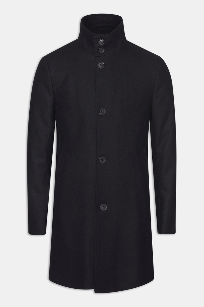 Regular Fit Brushed Wool Coat