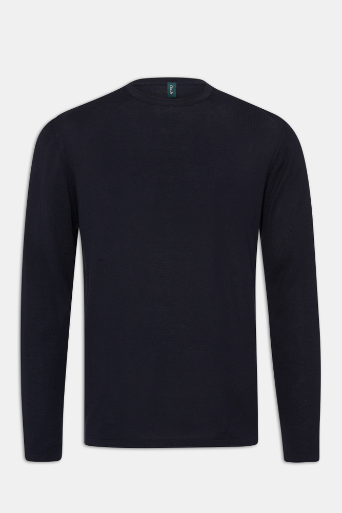 Regular Fit Roundneck Striped Knit Sweater