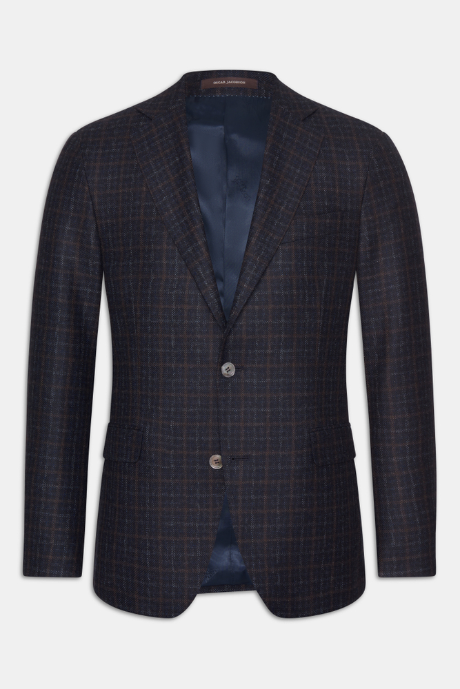 Regular Fit Rutete Flanellblazer