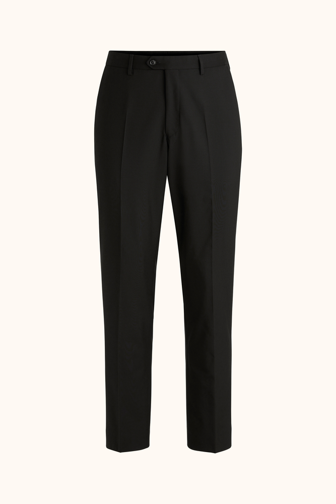 Regular Fit Microstructure Trousers