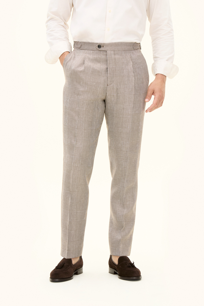 Regular Fit Linnebyxor Hög Midja