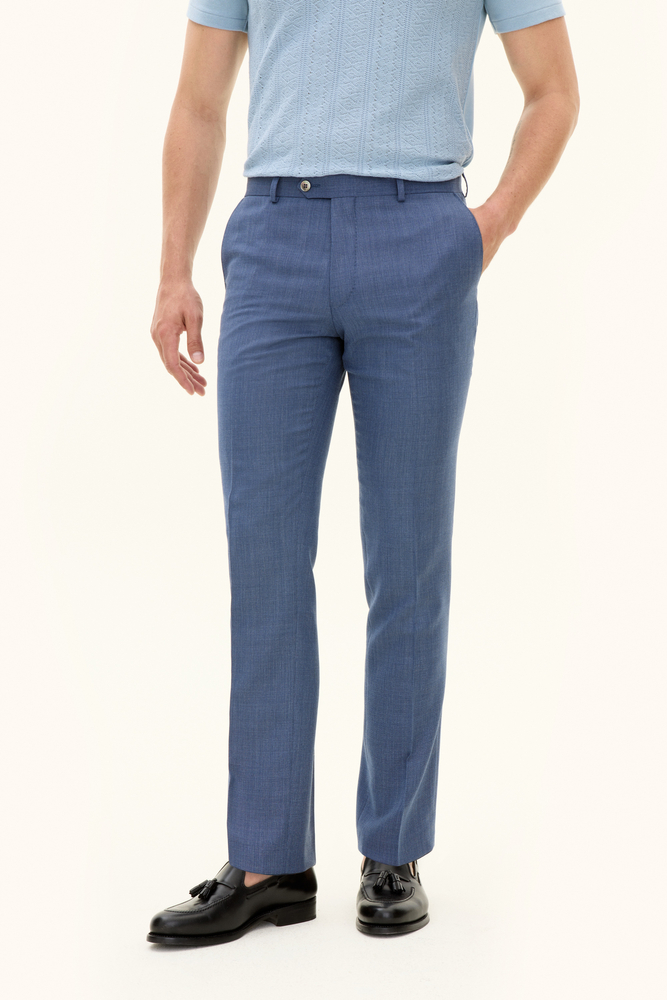 Regular Fit Strukturerade Ullbyxor