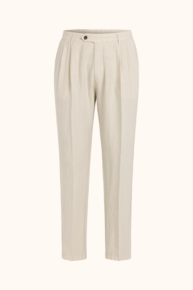 Regular Fit Linnebyxor Hög Midja