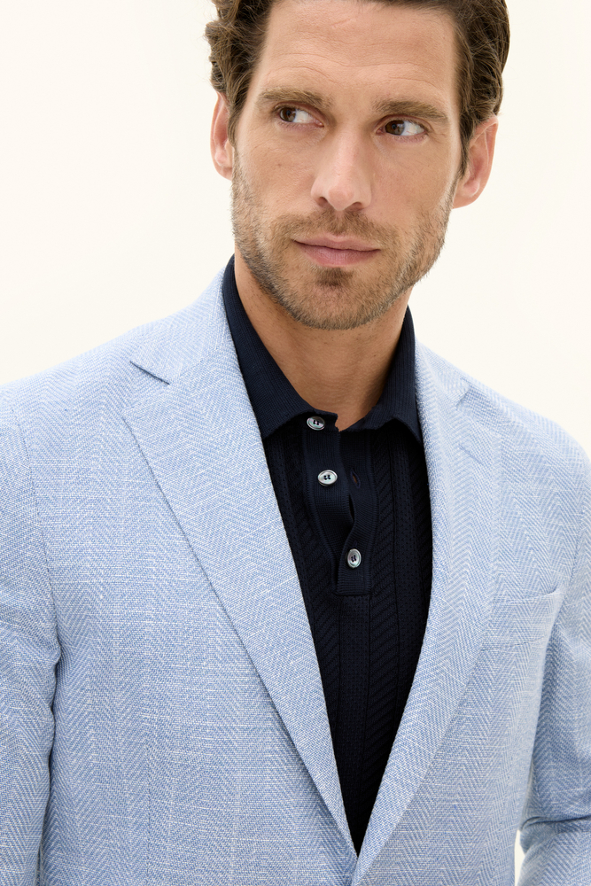 Regular Fit Herringbone structure Blazer