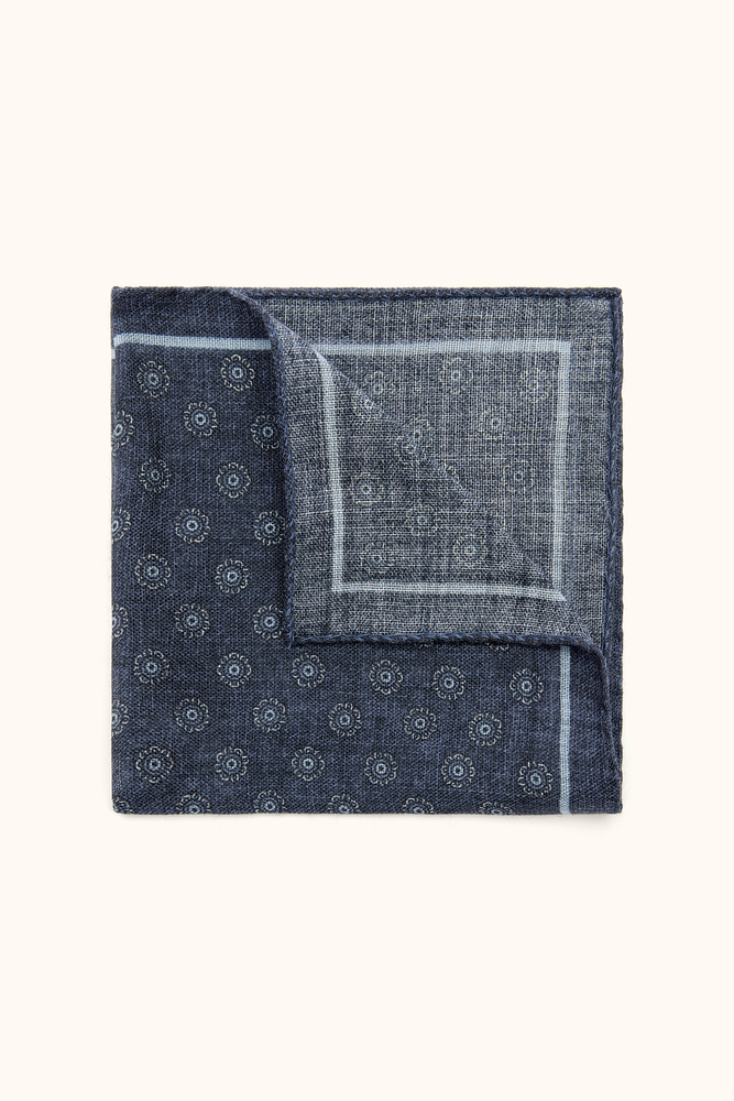 Floral Pattern Wool Handkerchief