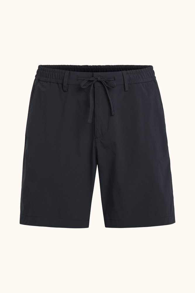 Regular Fit Drawstring Rip-Stop Stretch Shorts