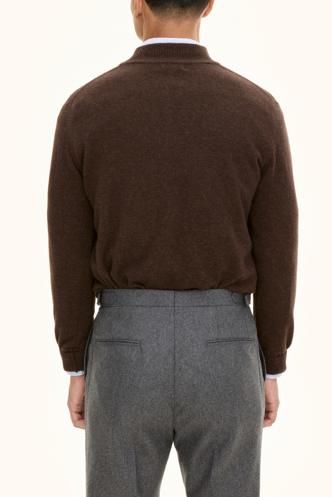 Regular Fit Half Zip Tröja Ullblandning