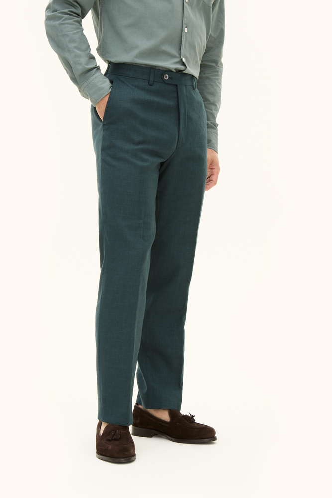 Regular Fit Linnebyxor Hög Midja