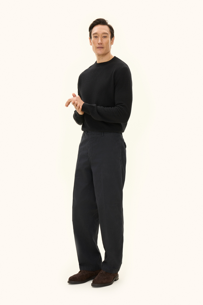Wide Fit Bomullsbyxor Hög Midja